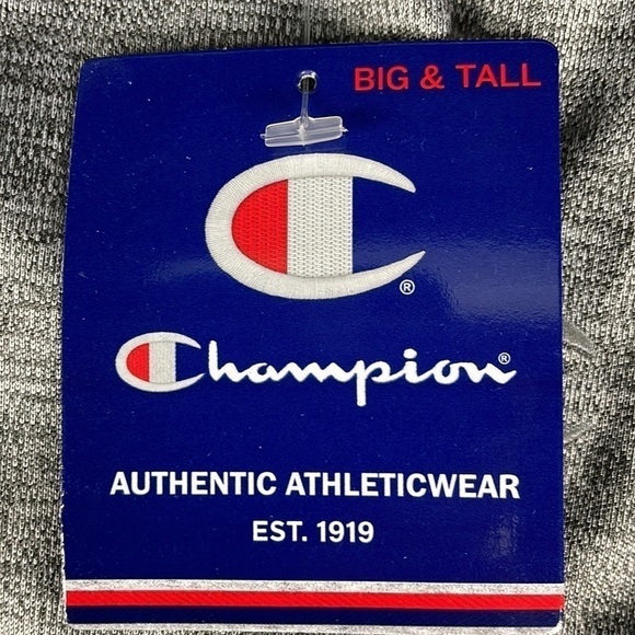 CHAMPIONS Quarter Zip Authentic Athleticwear Gray Pullover Top Big and Tall - Picture 4 of 8